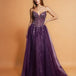 Rosalia Tulle Ball Gown Eggplant Front