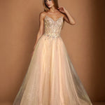 Rosalia Tulle Ball Gown Gold Front