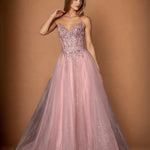 Rosalia Tulle Ball Gown Mauve Front