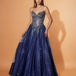 Rosalia Tulle Ball Gown Navy Front