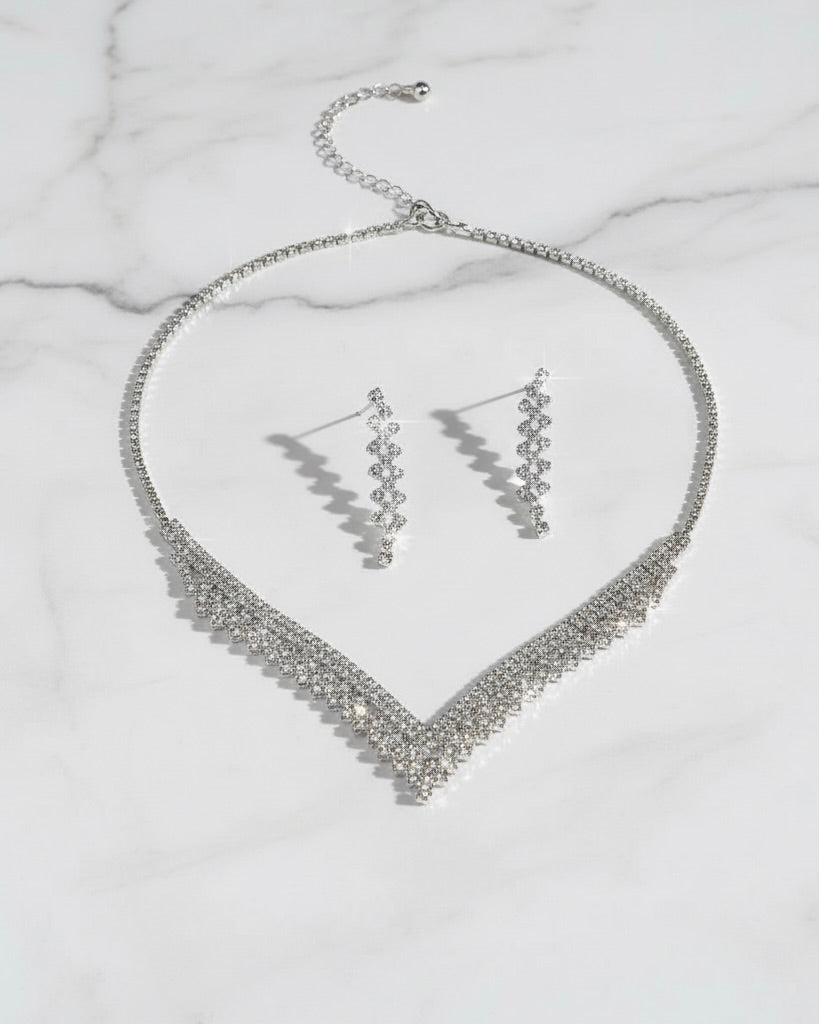 Rosalie 2 Piece Jewellery Set Silver