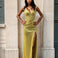 Rowena Corset Gown Yellow Front