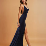 Roxy Gown Navy Side
