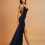 Roxy Gown Navy Side