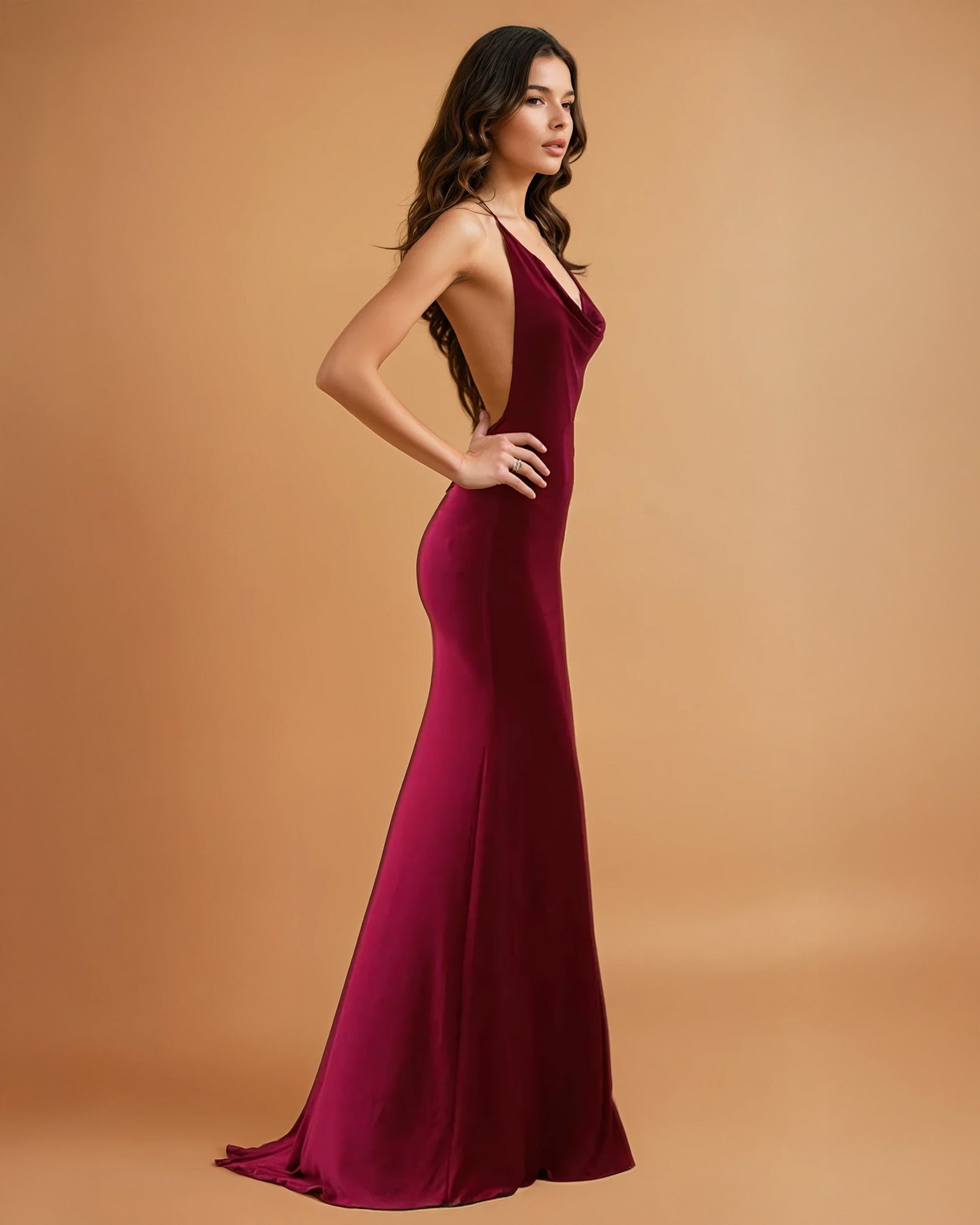 Roxy Gown Wine Side