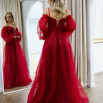 Savannah Off Shoulder Corset Gown - Ruby