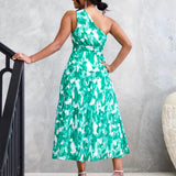 Siena Maxi Dress - Green Print