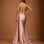 Sirena Corset Gown Dusty Rose Back