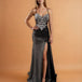 Sirena Corset Gown Black front