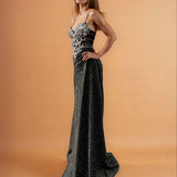 Sirena Corset Gown Black Side