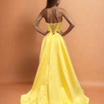 Stella Satin Corset Gown Daffodil Back