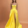 Stella Satin Corset Gown Daffodil Front