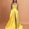 Stella Satin Corset Gown Daffodil Front