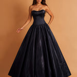 Stephanie Drop Waist Gown Black front