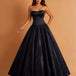 Stephanie Drop Waist Gown Black front