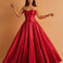 Stephanie Drop Waist Gown Red front