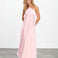 Sylvie Ruffle Maxi Dress Pink front