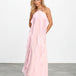 Sylvie Ruffle Maxi Dress Pink front