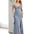 Tatiana Corset Sequin Gown - Smoky Blue