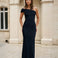 Teresa One Shoulder Maxi Dress Black Front