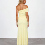 Teresa One Shoulder Maxi Dress Lemon back