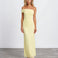 Teresa One Shoulder Maxi Dress Lemon front