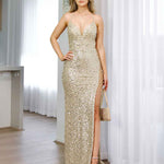 Thalia Sequin Gown - Gold