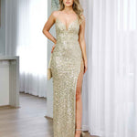 Thalia Sequin Gown - Gold