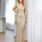 Thalia Sequin Gown - Gold