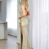 Thalia Sequin Gown - Gold