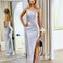 Valentina Strapless Satin Gown - Silver