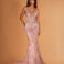 Valentina Beaded Corset Gown Rose Front