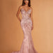 Valentina Beaded Corset Gown Rose Front