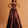 Valerie Drop Waist Gown Burnt Umber Front