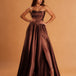Valerie Drop Waist Gown Burnt Umber Front