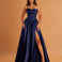 Valerie Drop Waist Gown Navy Front
