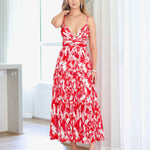 Verona Maxi Print Dress - Red