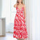 Verona Maxi Print Dress - Red