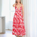 Verona Maxi Print Dress - Red