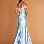 Vittoria Corset Gown Pale Blue back