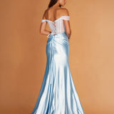 Vittoria Corset Gown Pale Blue back
