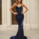 Vittoria Glitter Gown Midnight Front