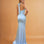 Vivian Satin Gown Light Blue Back