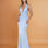 Vivian Satin Gown Light Blue Front