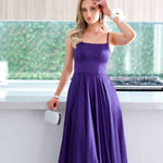 Zahara Satin Gown - Purple