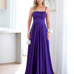 Zahara Satin Gown - Purple