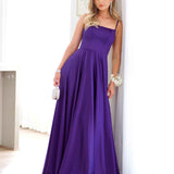 Zahara Satin Gown - Purple