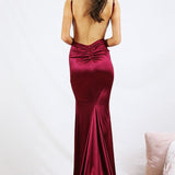 Kendall Split Formal Gown - Wine [SAMPLE]