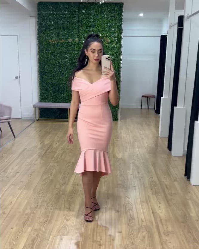 Brienne Midi Dress - Blush