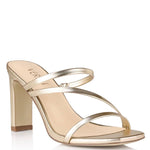 Kipper Block Mule Heels - Champagne Smooth